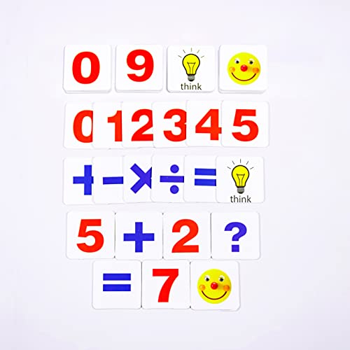 Hungry Brain Red Dot Math Flash Cards for Kids Ages 3 Month to 10 Years | Montessori Math Learning Cards | Addition, Subtraction, Multiplication & Division Flashcards for Kindergarten, Classroom