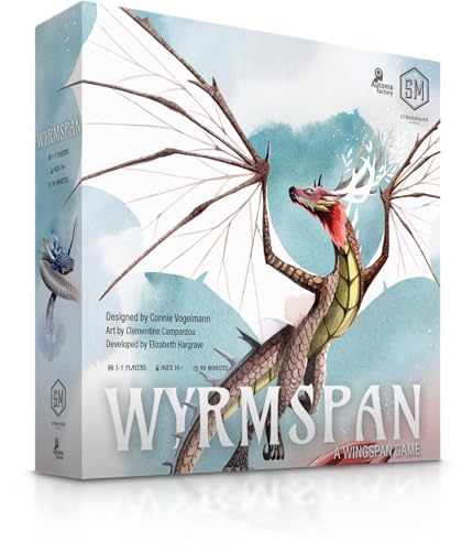 Stonemaier Games: Wyrmspan (Base Game) - A Wingspan Game by Connie Vogelmann | Build a Cavernous Sanctuary for Unique, Stunning Dragons | Strategy Board Game for Adults & Family | 1-5 Players, 120 Min