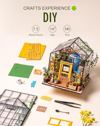 Rolife DIY Miniature Greenhouse Kits for Adults - Cathy's Flower House