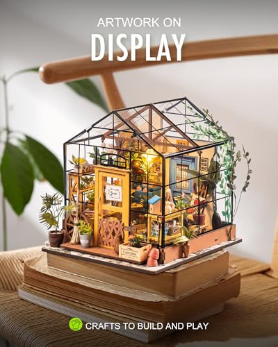 Rolife DIY Miniature Greenhouse Kits for Adults - Cathy's Flower House