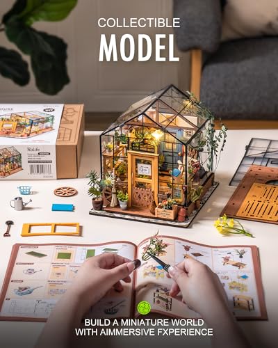 Rolife DIY Miniature Greenhouse Kits for Adults - Cathy's Flower House