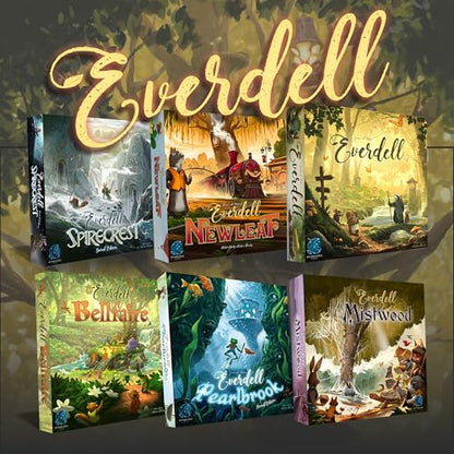 Everdell Collector’s Edition & Complete Collection | Deluxe Strategy Board Games with Exclusive Content, Metal Tokens, Expansions, & Ever Tree | Worker Placement, Tableau Building, 1-4 Players,Ages 10
