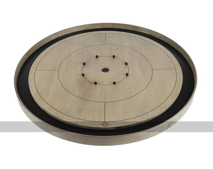 Tracey 'Gray Rock' Crokinole Board (Dark Gray Ditch and Hole with 26 disks)