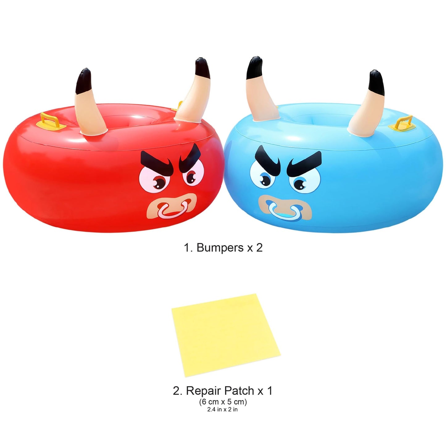 Banzai: Bump N' Bounce Body Bumpers, A Game of Bumping & Bopping, 2 Bumpers Included in Red & Blue, Fun & Safe Cushion Inflatable Surface, for Ages 4 and up