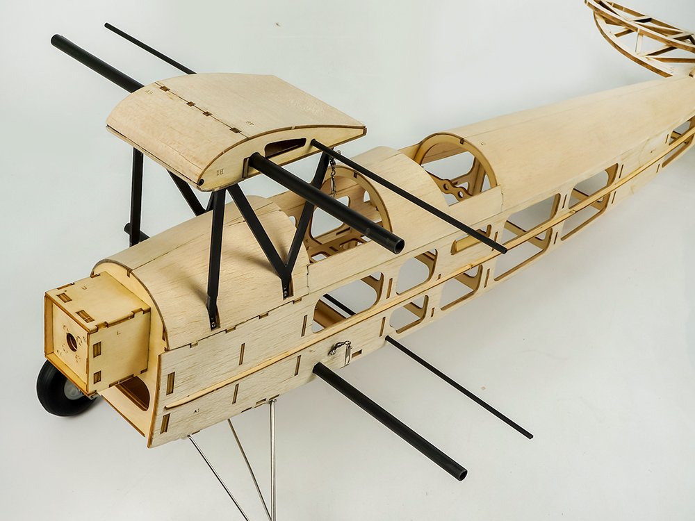 Viloga Balsa Wood Model Airplane Kits Mini Tiger Moth, 39'' Laser Cutting Model Aircraft Unassembled, DIY Flying RC Aeroplanes Kit for Adults to Build (KIT+ Motor+ ESC+ Servo+ Covering)