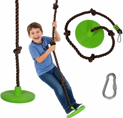 Swurfer Disco Tree Swing - Swing Sets for Backyard, Outdoor Swing, Swingset Outdoor for Kids, Easy Installation, Heavy Duty, Adjustable Climbing Rope, Weather Resistant