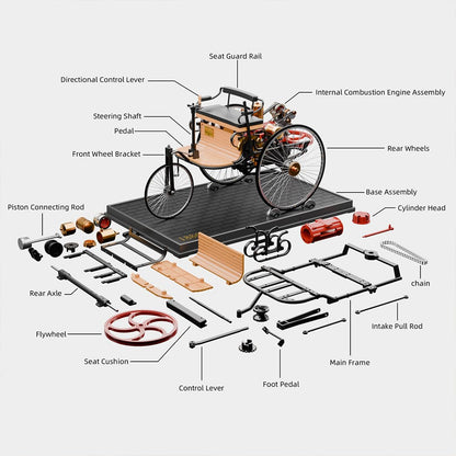 Vintage Metal Car Model Building Kit