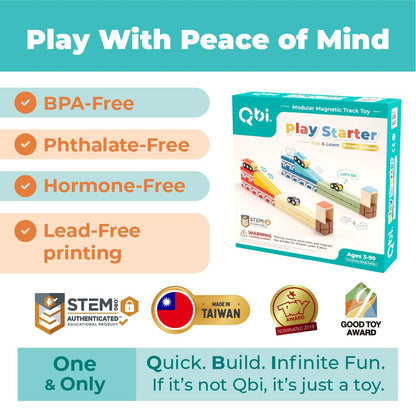 QBI Toy Magnet Building Tiles Sets for 2-5 Years Old Kids