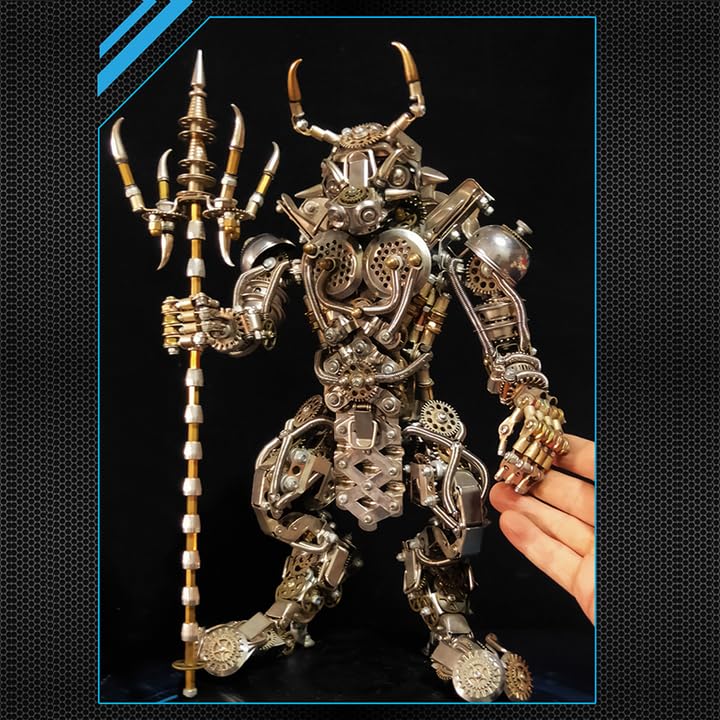Metalkitor 3D Metal Puzzles for Adults, Bull Head Monster Model Kits DIY Ornament - Assembly Jigsaw Crafts Brain Teaser - Perfect Desk Decor and Gift Choice(2500+PCS)