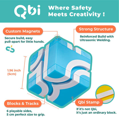 QBI Toy Magnet Building Tiles Sets for 2-5 Years Old Kids