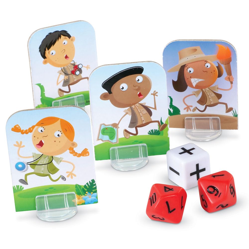 Learning Resources Math Island Addition & Subtraction Game, Elementary Teaching Toys, Children's Educational Indoor Games, 8 Pieces, Age 6+ Gifts for Kids