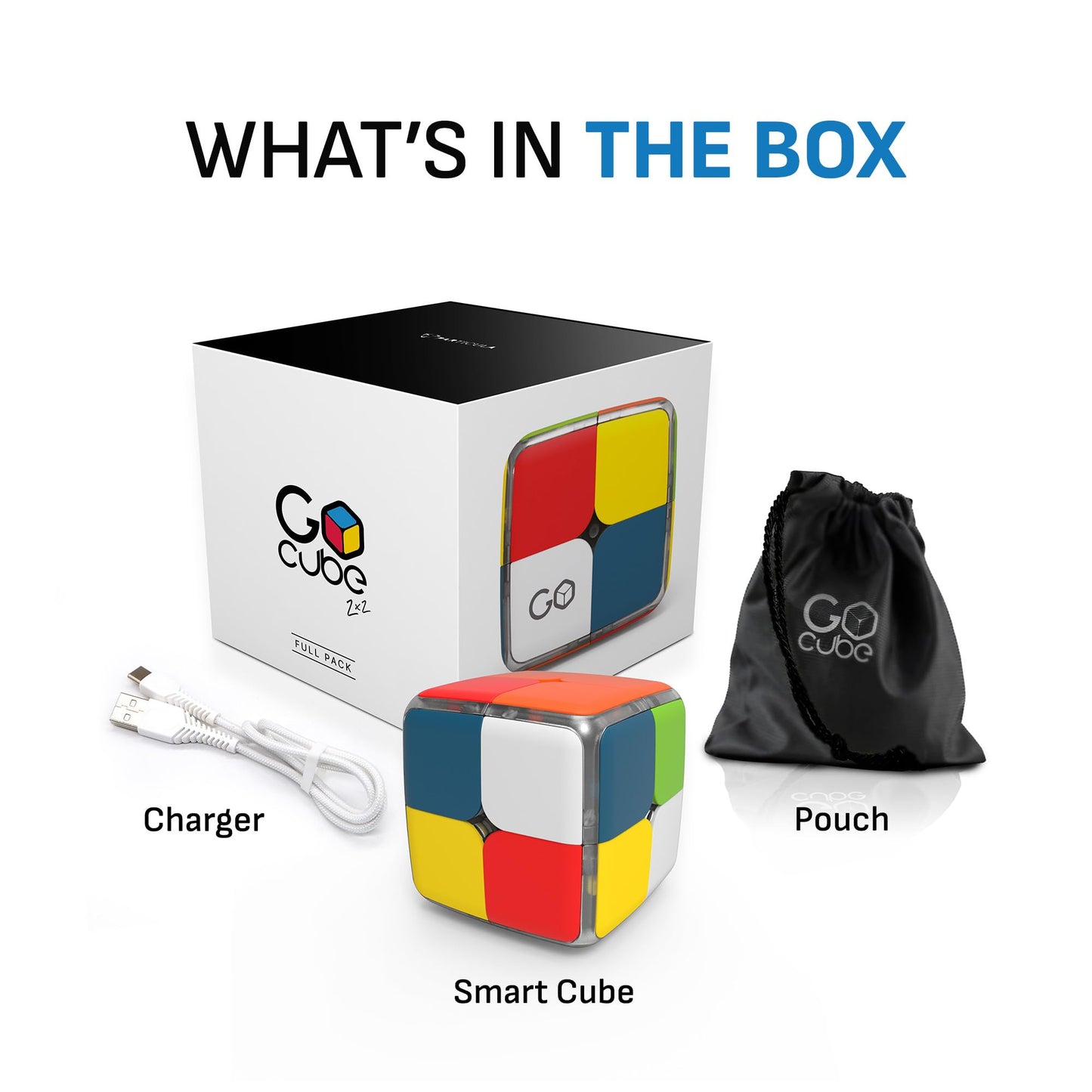 GoCube - Connected Electronic Bluetooth Cube. Smart Cube 3x3 Magnetic Stickerless Speed Cube for Kids, Teens & Adults. STEM Puzzle Toy Cube Game. Free App