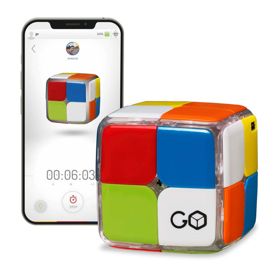 GoCube - Connected Electronic Bluetooth Cube. Smart Cube 3x3 Magnetic Stickerless Speed Cube for Kids, Teens & Adults. STEM Puzzle Toy Cube Game. Free App