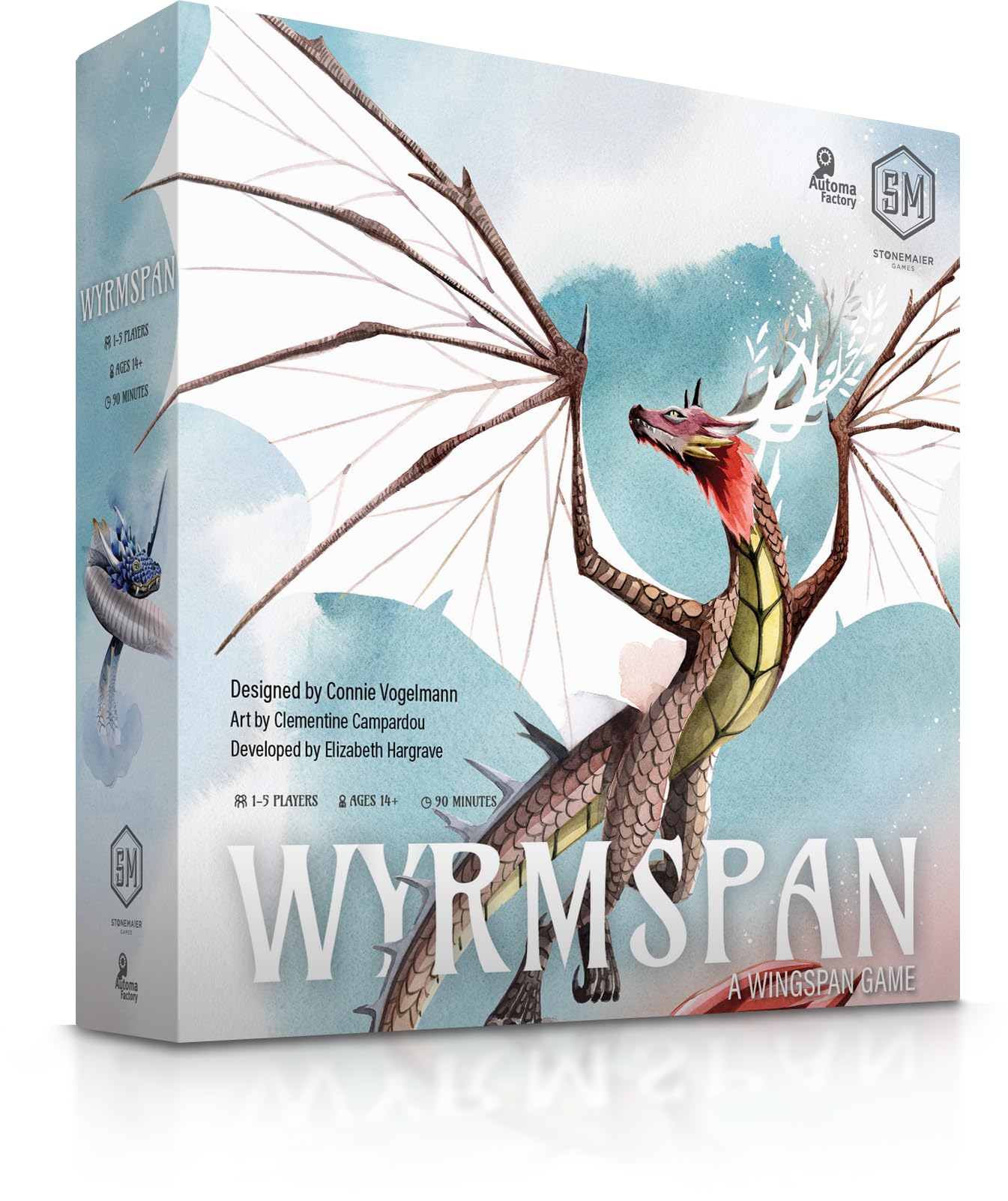 Stonemaier Games: Wyrmspan (Base Game) - A Wingspan Game by Connie Vogelmann | Build a Cavernous Sanctuary for Unique, Stunning Dragons | Strategy Board Game for Adults & Family | 1-5 Players, 120 Min
