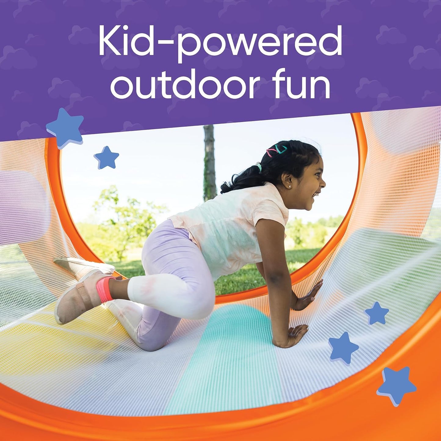 HearthSong Roll with It! 2.0 Giant Inflatable Rainbow Land Roller with Mesh Interior for Active Outdoor Play, 67" Outer Diam. x 45" Inner Diam., Holds up to 300 lbs - Variants
