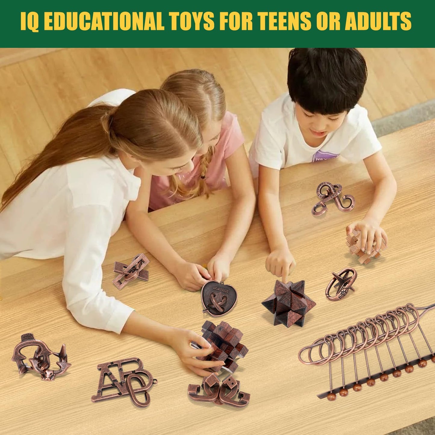 Brain Teaser Puzzles for Adults Teens - 3D Brain Teaser Puzzle Game Toys