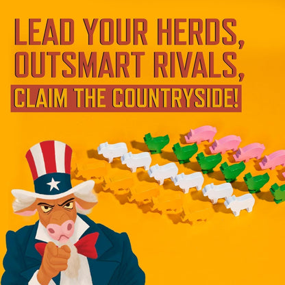 Farms Race Game - Nuke Your Friends. 1-2 Hour Strategy Board Game for Adults and Family. Mensa Select Winner. Ages 14+.