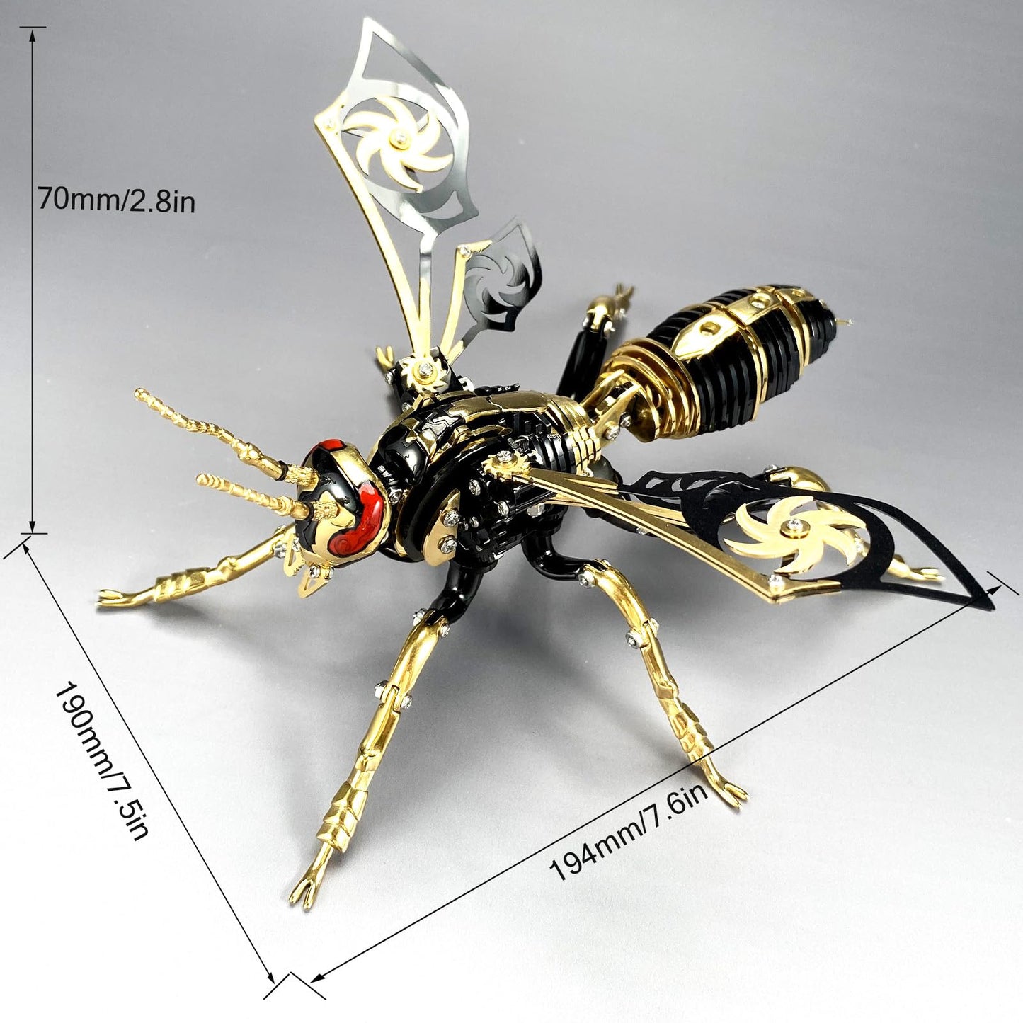 3D Metal Wasp Puzzle Kit for Adults