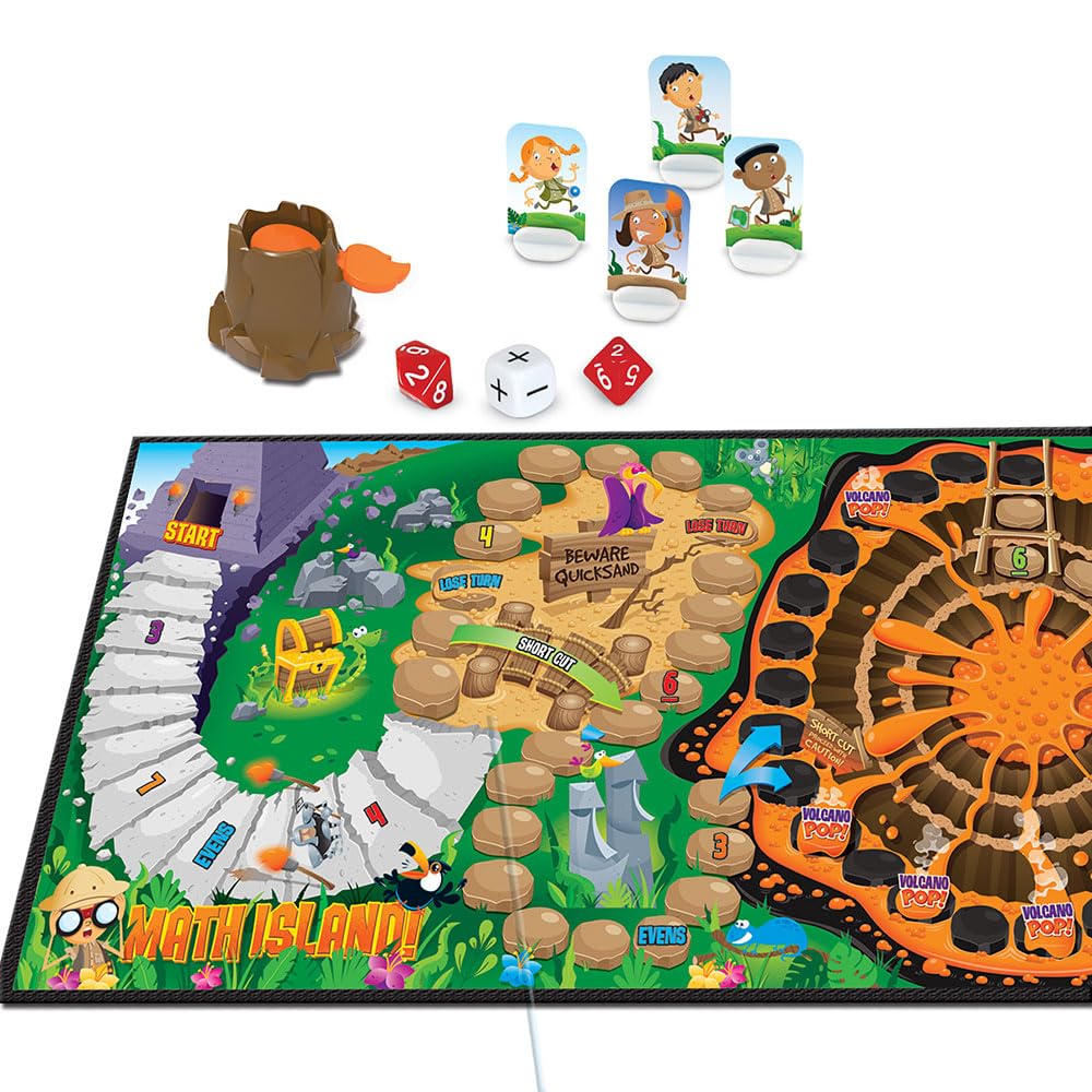Learning Resources Math Island Addition & Subtraction Game, Elementary Teaching Toys, Children's Educational Indoor Games, 8 Pieces, Age 6+ Gifts for Kids