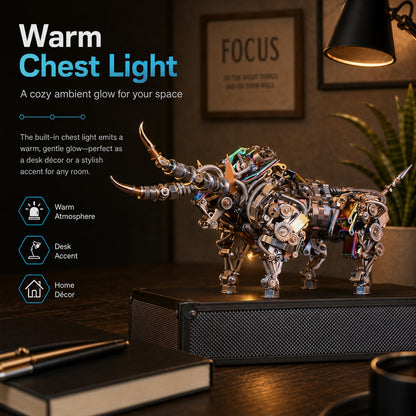 Adult 3D Metal Puzzles Bison Metal Model Kits 3D Metal Puzzles Mechanical Bulls Building Blocks Difficult DIY Assembly - High-end Gifts for Men
