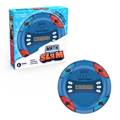 Educational Insights Math Slam - Handheld Electronic Math Games for Kids 5-7, First Grade Addition and Subtraction Games, Basic Algebra Learning Game, Self-Teaching Elementary STEM Tools