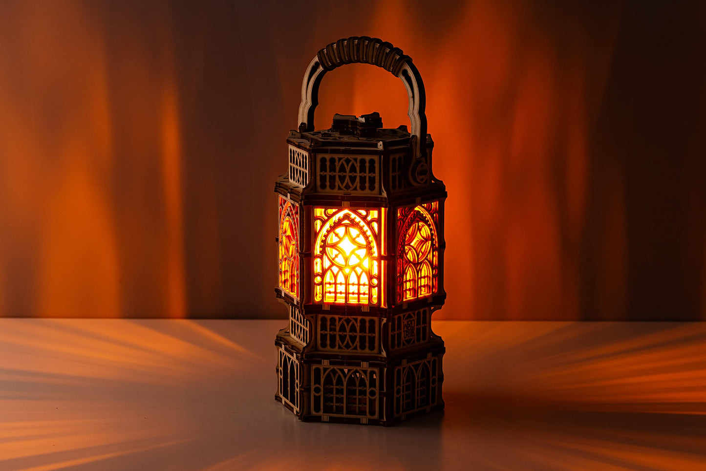 Wood Trick Antique Lantern LED 3D Wooden Puzzles for Adults to Build
