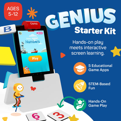 Osmo Genius Starter Kit for Kids Ages 6–10 | 7 Educational Learning Games | iPad Compatible | Educational STEM Learning System | Base Included
