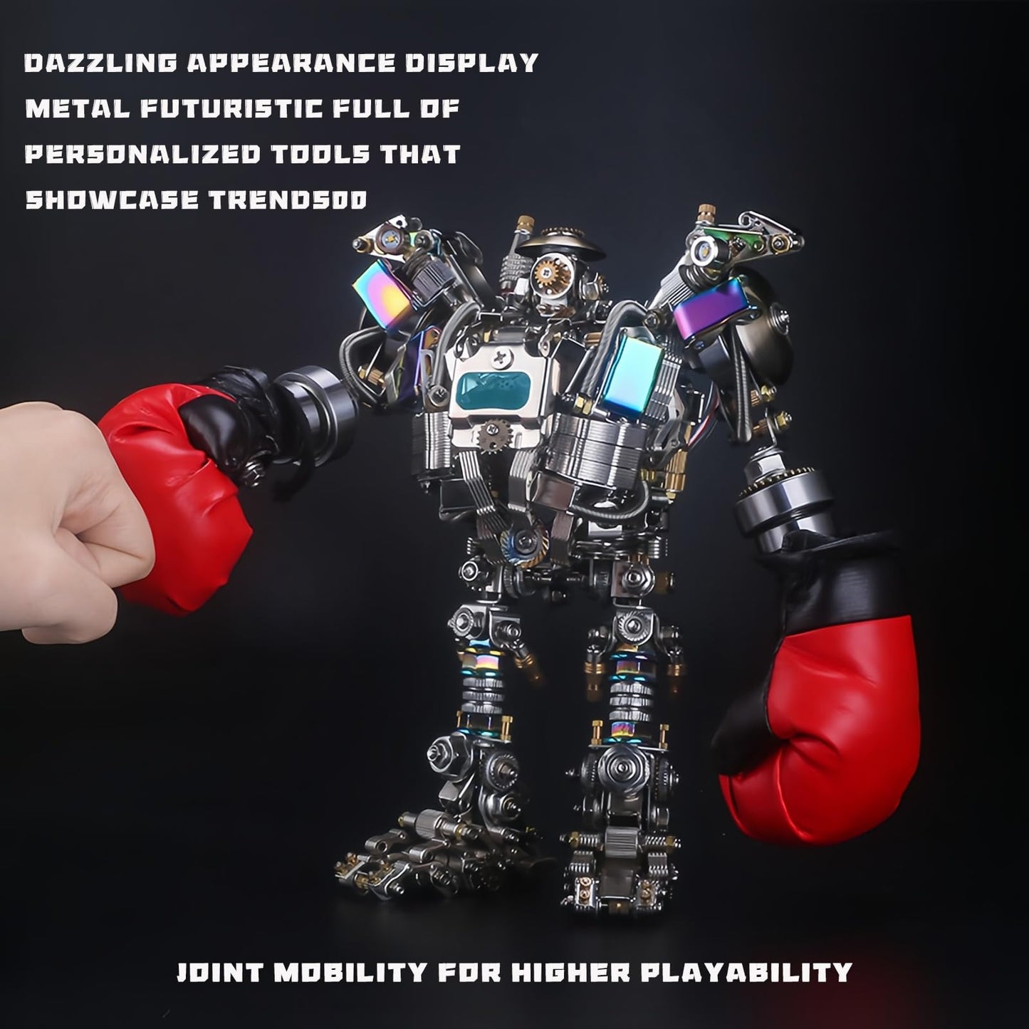3D Metal Puzzle for Adults,Cyberpunk Puzzle Building Set，Highly Difficult 3D Metal Model Kit, Brain Teaser Puzzles DIY Assembling for Stress Relief - High end Men's Gift
