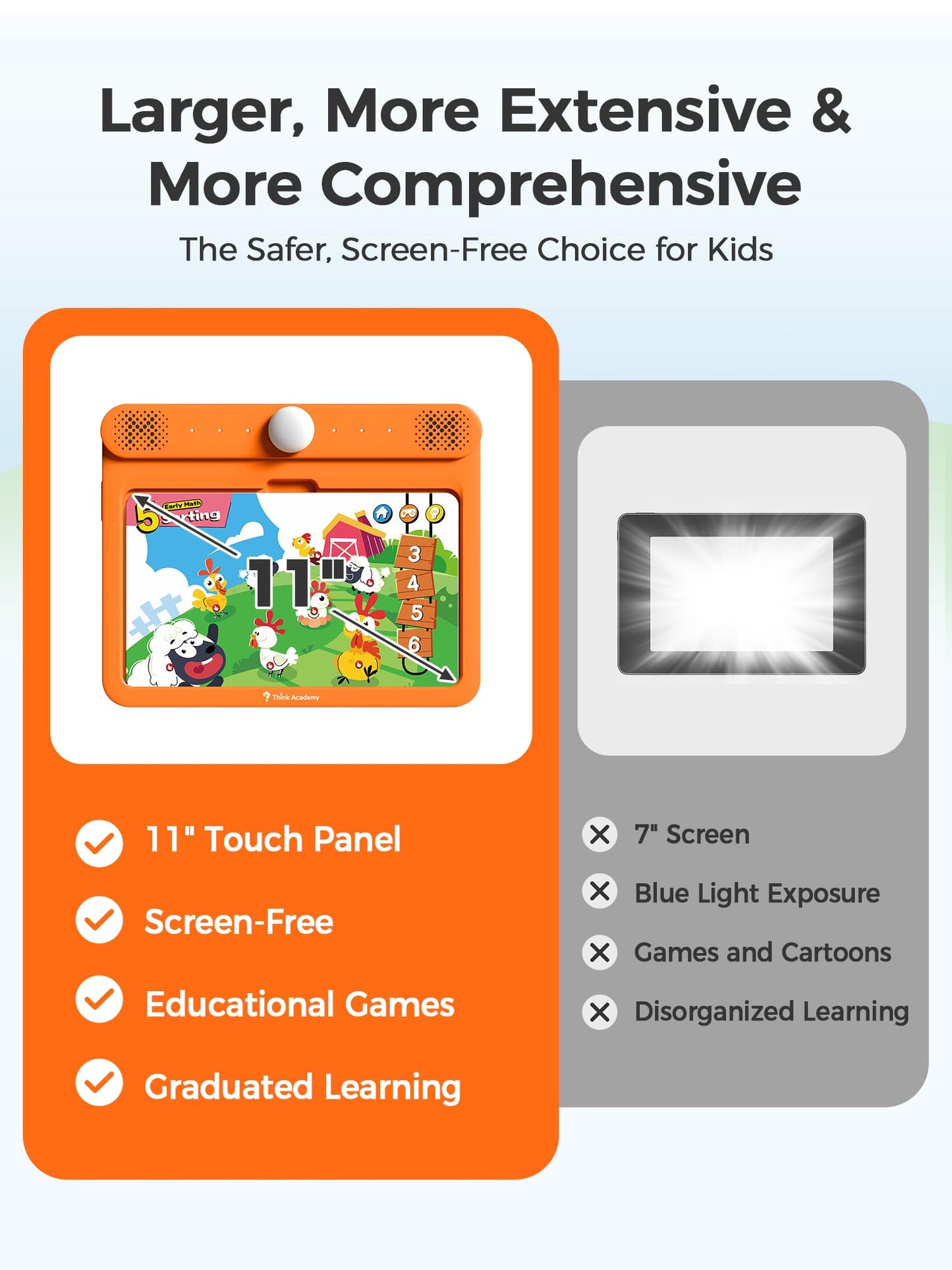 Think Academy Learning Pad with Flash Cards for 3 4 5 Years Old Boys Girls