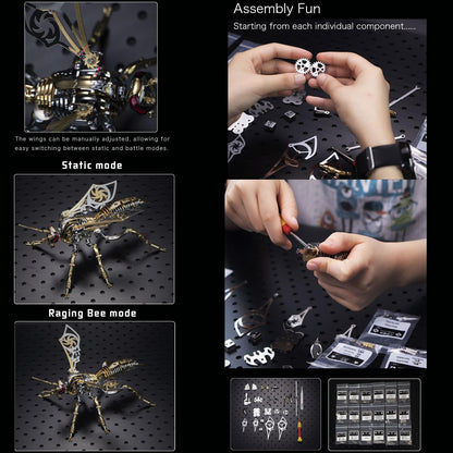 3D Metal Wasp Puzzle Kit for Adults