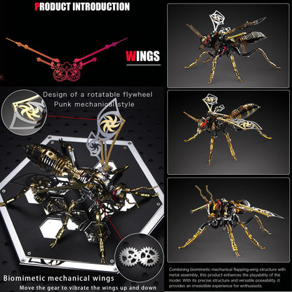 3D Metal Wasp Puzzle Kit for Adults
