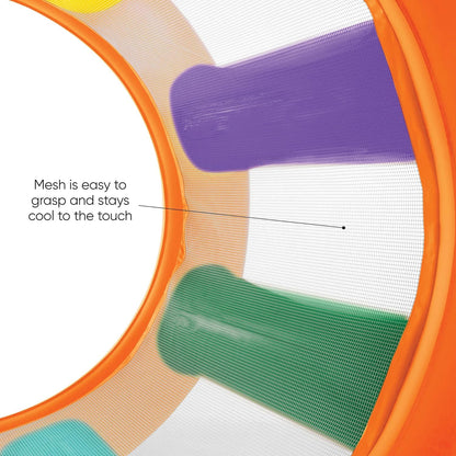 HearthSong Roll with It! 2.0 Giant Inflatable Rainbow Land Roller with Mesh Interior for Active Outdoor Play, 67" Outer Diam. x 45" Inner Diam., Holds up to 300 lbs - Variants