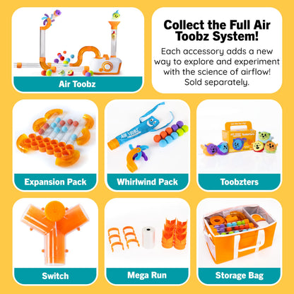 Fat Brain Toys The Original Air Toobz, Air-Powered STEM Building Toys for Kids & Teens, Kids Building Toys, STEM Toys for 3+ Year Old