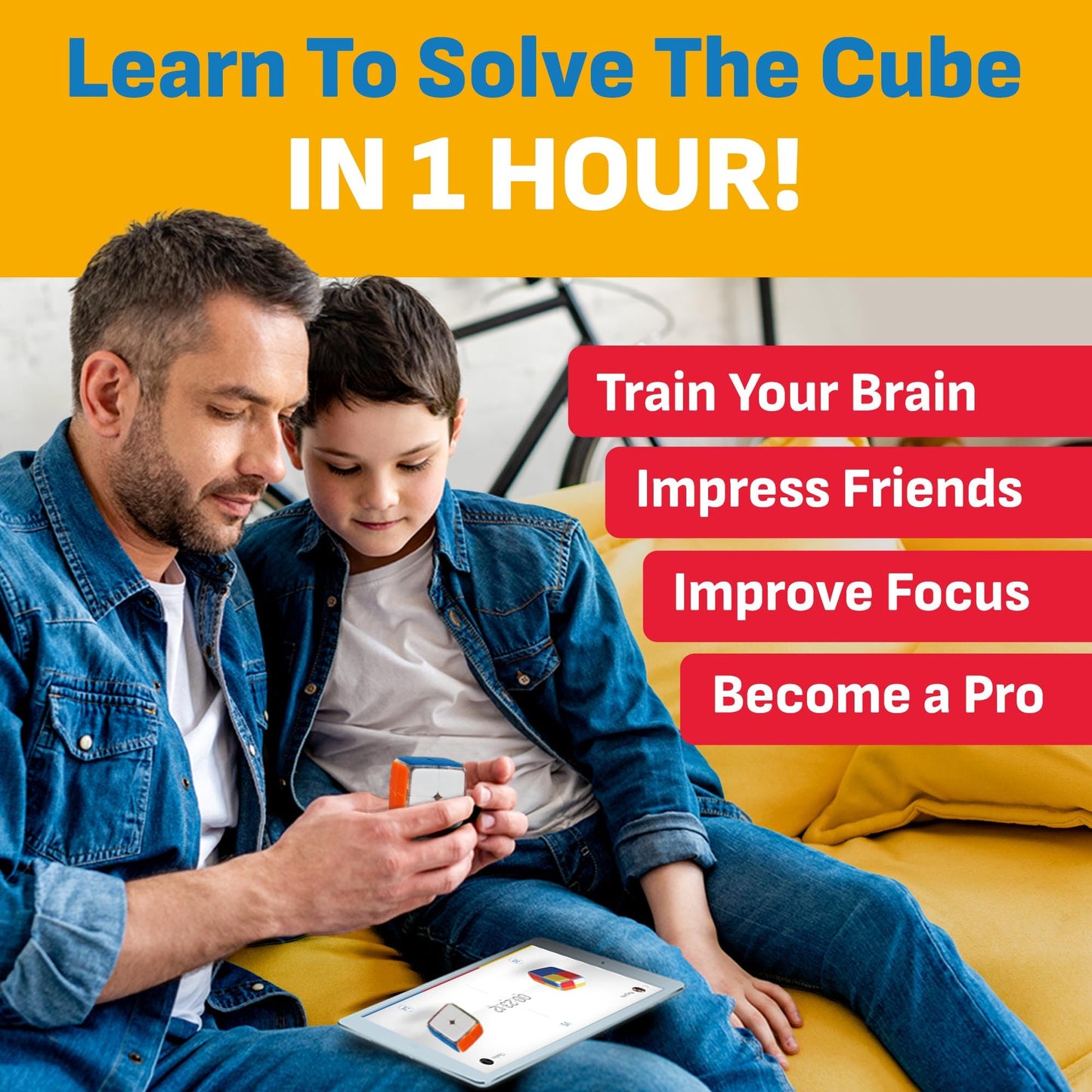 GoCube - Connected Electronic Bluetooth Cube. Smart Cube 3x3 Magnetic Stickerless Speed Cube for Kids, Teens & Adults. STEM Puzzle Toy Cube Game. Free App