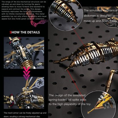 3D Metal Wasp Puzzle Kit for Adults