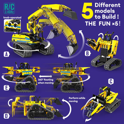 LECPOP 5 in 1 Remote Control Building Sets
