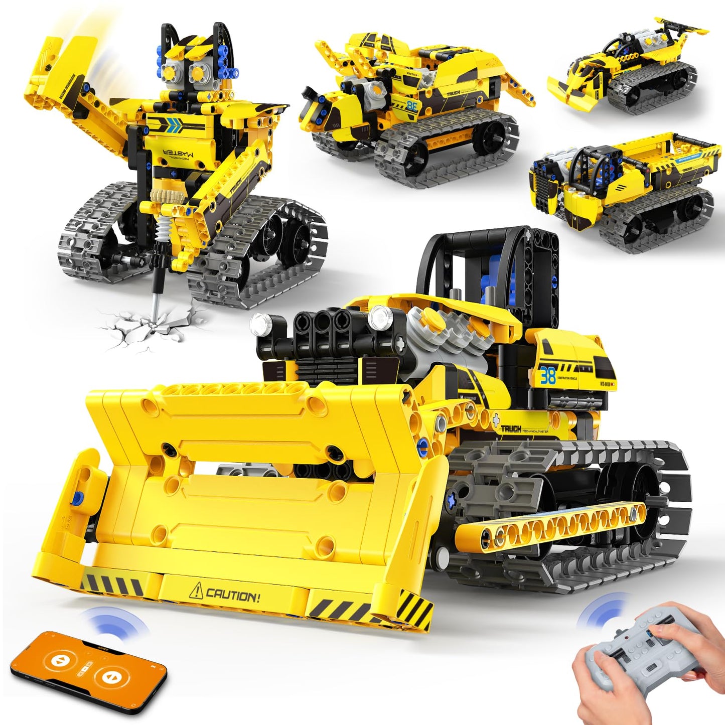 LECPOP 5 in 1 Remote Control Building Sets
