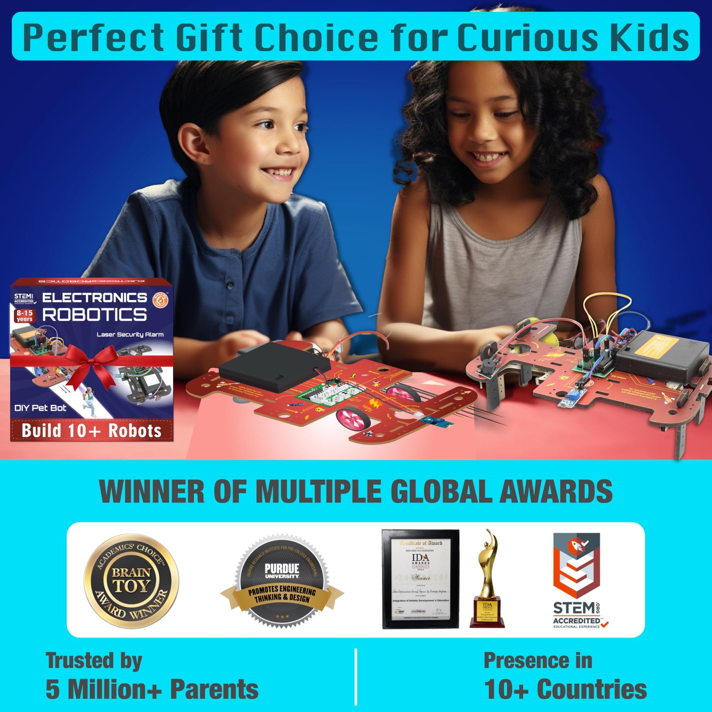 Butterfly Edufields Science and stem Electronic Robot Kits for Kids with Motors