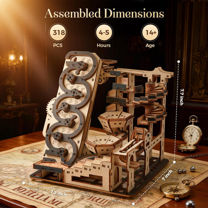 WDPINTU 3D Wooden Puzzles Marble Run
