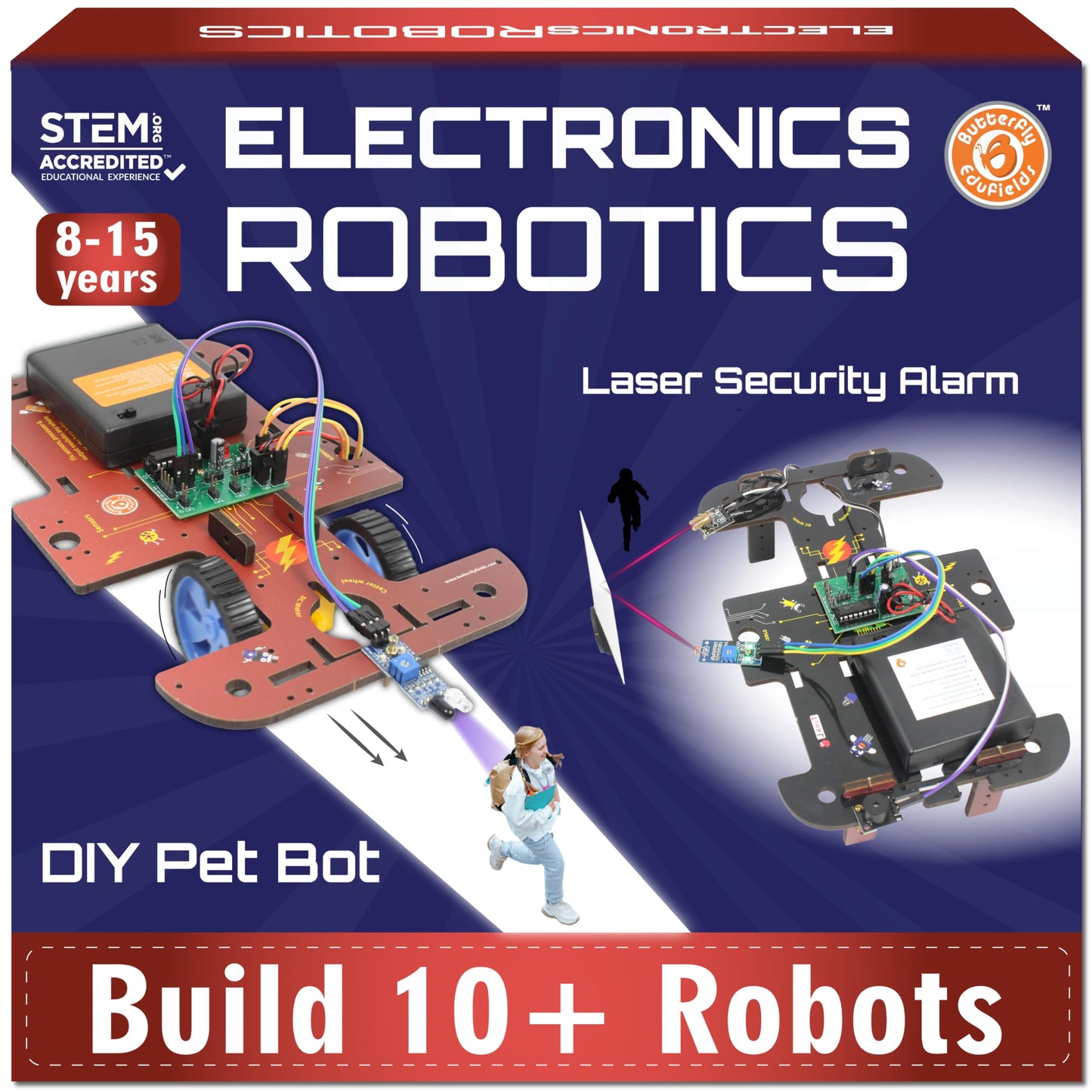 Butterfly Edufields Science and stem Electronic Robot Kits for Kids with Motors