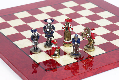 Via Roma Hand Painted Italian Chess Pieces.