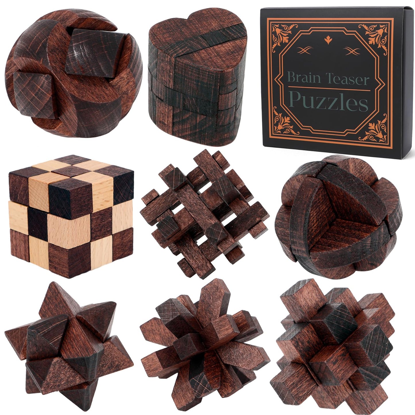 Brain Teaser Puzzles for Adults Teens - 3D Brain Teaser Puzzle Game Toys