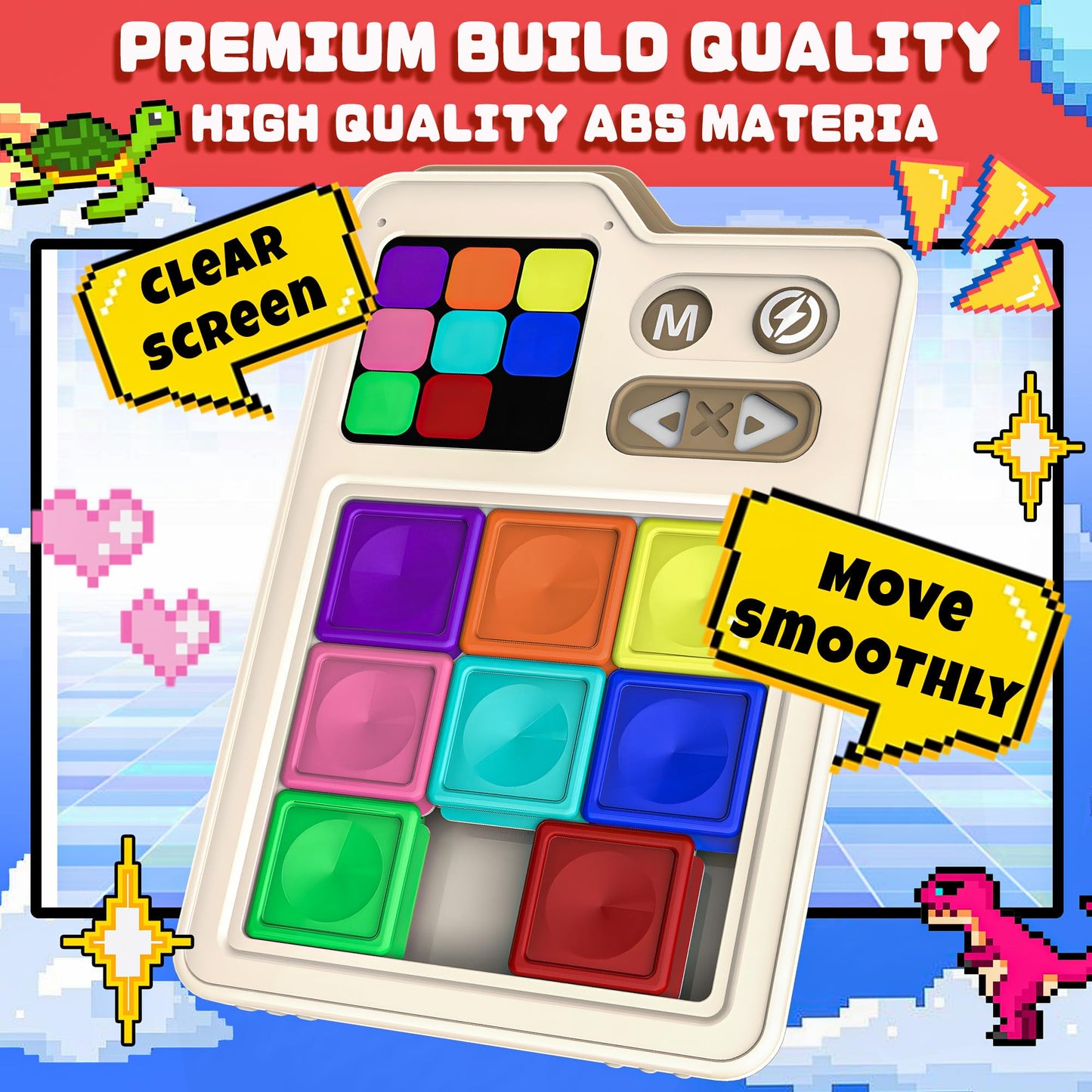 SMILESSKIDDO Kids Games Brain Teaser Slide Puzzle, with 1000+ Challenges