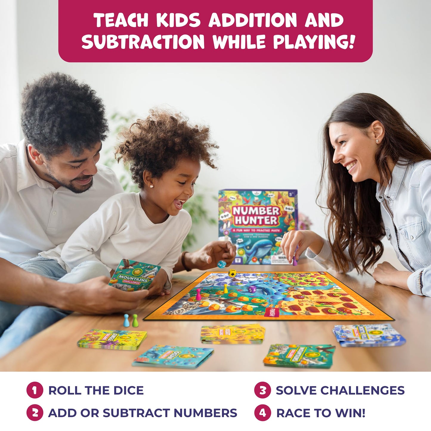 Number Hunter Math Board Game