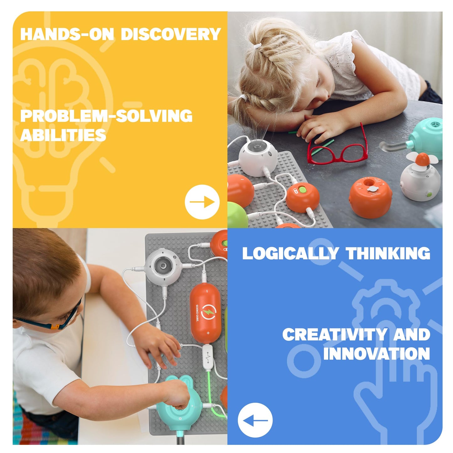 Science Kits for Kids - STEM Kits for Kids, Electronics Exploration Kit, STEM Educational Toy Gifts for Kids Boys Girls Ages 3 4 5 6 7 8 9 10 11 12