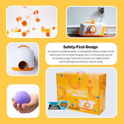 Fat Brain Toys The Original Air Toobz, Air-Powered STEM Building Toys for Kids & Teens, Kids Building Toys, STEM Toys for 3+ Year Old