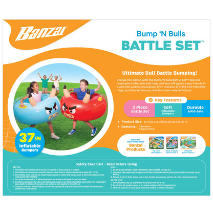 Banzai: Bump N' Bounce Body Bumpers, A Game of Bumping & Bopping, 2 Bumpers Included in Red & Blue, Fun & Safe Cushion Inflatable Surface, for Ages 4 and up