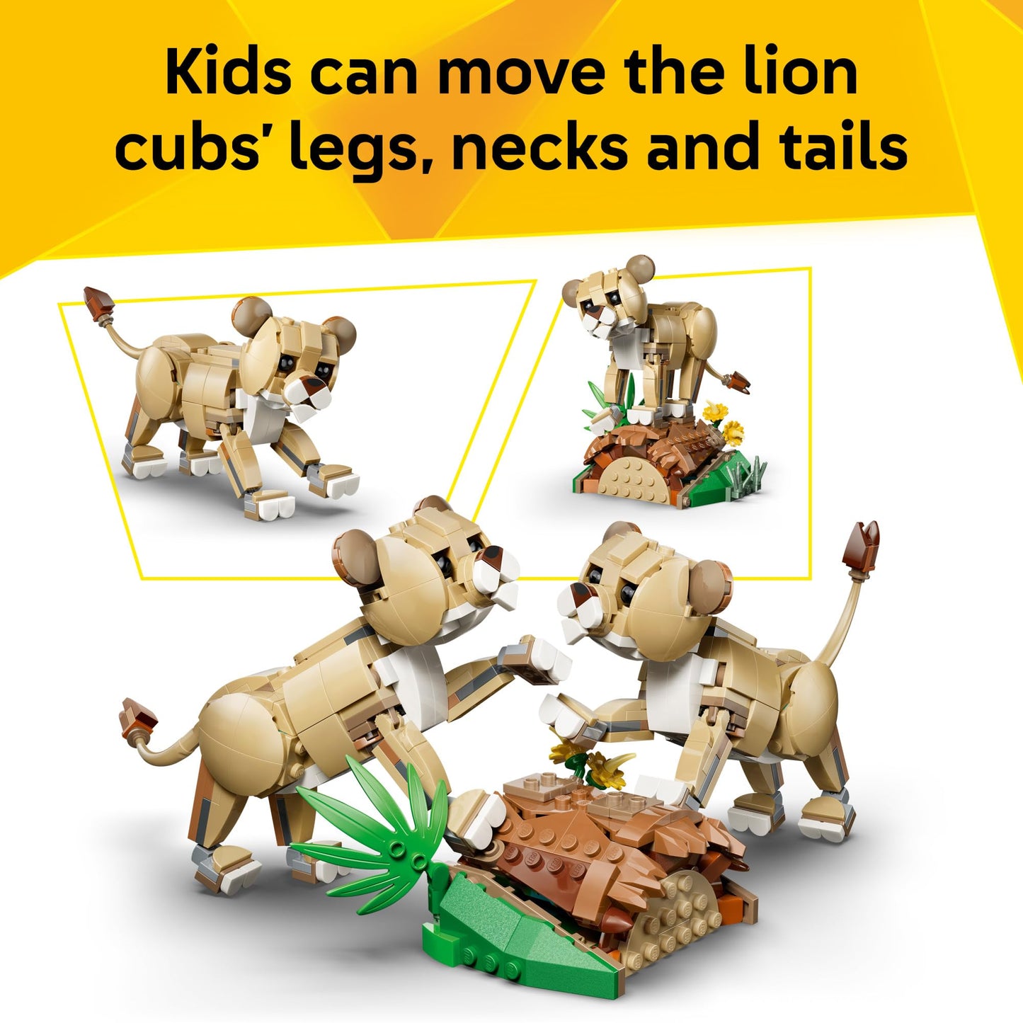 LEGO Creator 3 in 1 Wild Animals: Majestic Lion - Building Toy for Boys & Girls, Ages 9+ - Kids Bedroom or Desk Decor - Lion Toy with 3 Building Options - Gift for Birthdays - 31386