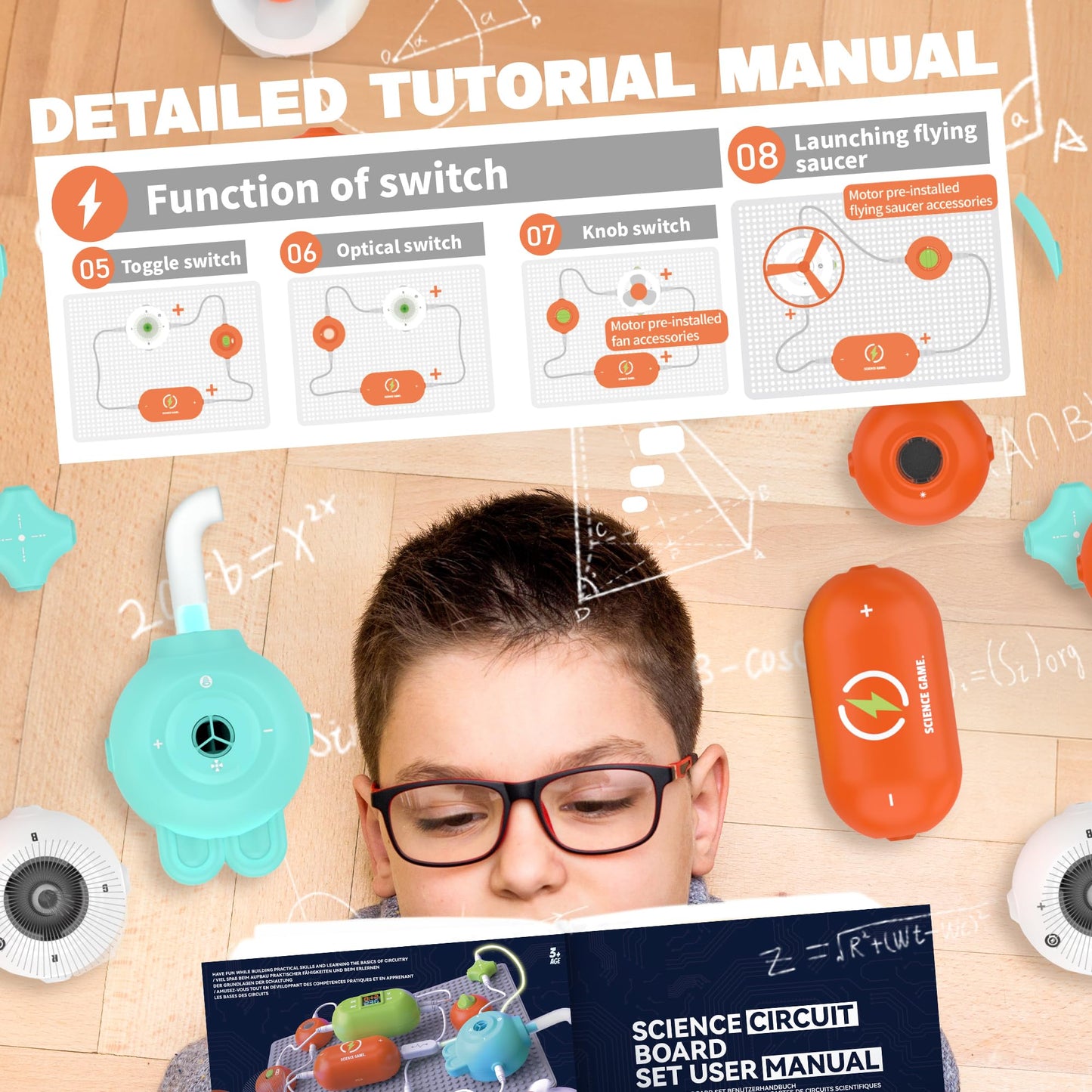 Science Kits for Kids - STEM Kits for Kids, Electronics Exploration Kit, STEM Educational Toy Gifts for Kids Boys Girls Ages 3 4 5 6 7 8 9 10 11 12