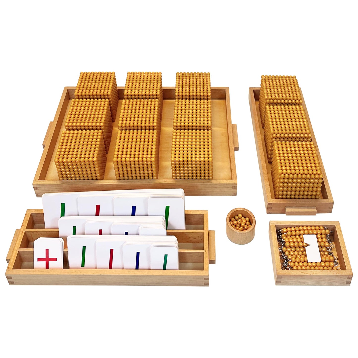 Montessori Golden Beads，Montessori Counting Beads，Montessori Math Materials，Preschool Education Toys Math Bank Game